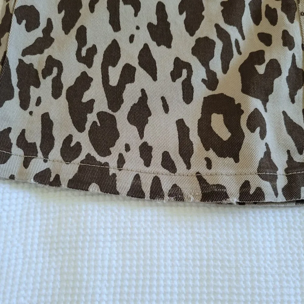 Kensie Jeans👖 Vintage Luxe Leopard🐆 Print Mini Skirt - NWT - Picture 11 of 16